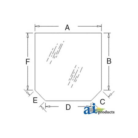 A & I Products Glass, Rear, Upper - Tinted 41.5" x34" x2.25" A-R206835